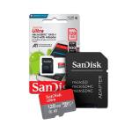 Cartão de Memória SanDisk Ultra MicroSD UHS-I, 128GB, com Adaptador 100MB/s - C10 - SDSQUNR-128G-GN3MA