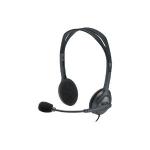 Headset com fio Logitech H111 com Microfone com Redução de Ruído e Conexão 3,5mm - 981-000612