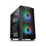 Gabinete Gamer Thermaltake Comander C35 TG ARGB, Mid Tower, Com 3 Fans, Vidro Temperado, Black, S-Fonte, CA-1N6-00M1WN-00