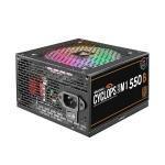 Fonte Gamdias Cyclops M1-550B, 550W, RGB, 80 Plus Bronze, Cybenetics, Teclab, PFC Ativo, Cabos Flat