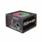 Fonte Gamdias Cyclops RGB M1-650B, 650W, 80 Plus Bronze, Cybenetics, Teclab, PFC Ativo, Cabos Flat