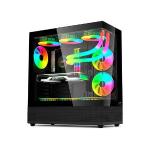 Gabinete Gamer C3Tech, Mid Tower, RGB, com FAN, Lateral e Frontal em Vidro - MT-G850BK