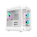 Gabinete Gamer Liketec Unreal Snow, Mid Tower, Cube Design, Vidro Temperado, White, s/ Fonte s/ Fans - 2054
