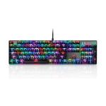 Teclado Mecânico Motospeed CK104, Preto, RGB, Switch Azul, FMSTC0062PTO