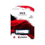 SSD Kingston NV3, 4TB, M.2 NVMe, 2280, PCIe 4.0, Leitura 6000MBs e Gravação 5000MBs, SNV3S4000G