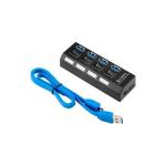 Hub 4 portas USB 3.0 com Interruptor On/Off e Led Indicador Lehmox  LEY-201