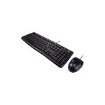 Teclado e Mouse Logitech MK120 Resistente à Água 1000DPI Preto ABNT2 - 920-004429